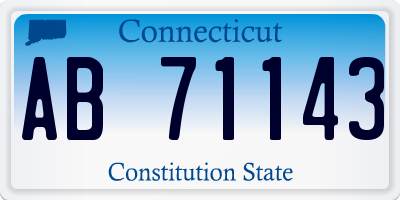 CT license plate AB71143