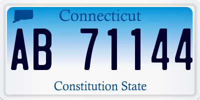 CT license plate AB71144