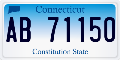 CT license plate AB71150