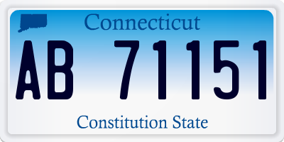 CT license plate AB71151