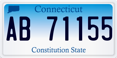 CT license plate AB71155