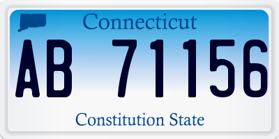 CT license plate AB71156