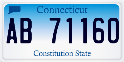 CT license plate AB71160