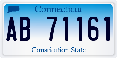 CT license plate AB71161