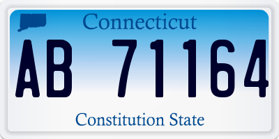 CT license plate AB71164