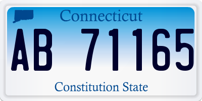 CT license plate AB71165