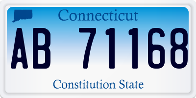 CT license plate AB71168