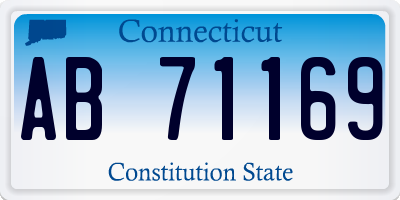 CT license plate AB71169