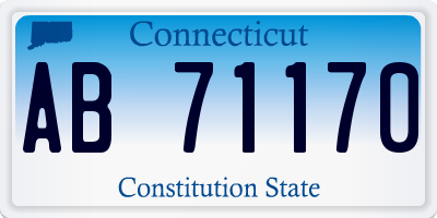 CT license plate AB71170