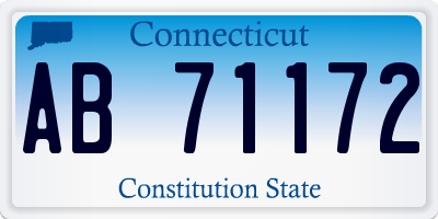 CT license plate AB71172