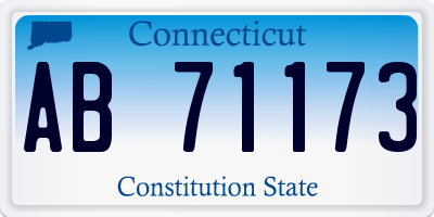 CT license plate AB71173