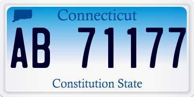 CT license plate AB71177
