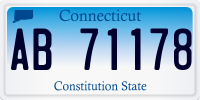 CT license plate AB71178