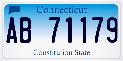 CT license plate AB71179