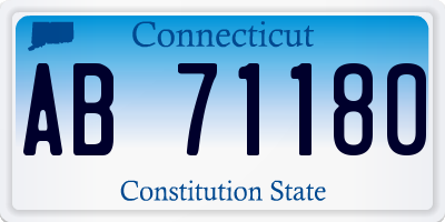 CT license plate AB71180