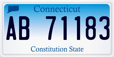 CT license plate AB71183