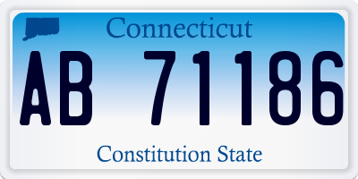 CT license plate AB71186