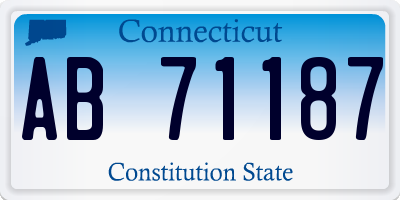 CT license plate AB71187