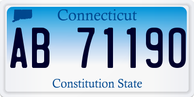 CT license plate AB71190