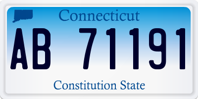 CT license plate AB71191