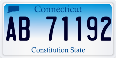 CT license plate AB71192