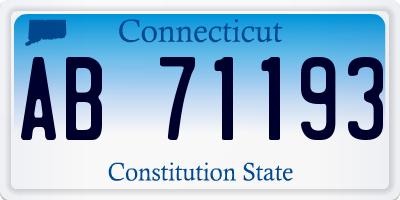CT license plate AB71193