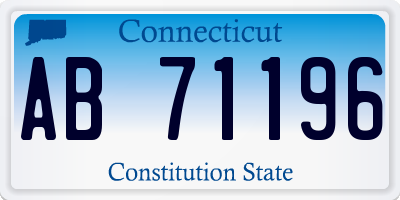 CT license plate AB71196