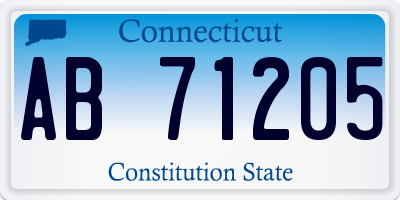 CT license plate AB71205