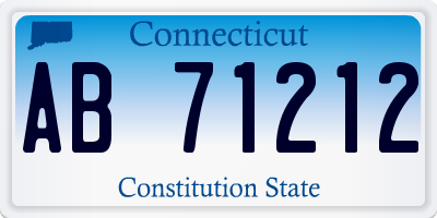 CT license plate AB71212