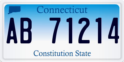 CT license plate AB71214