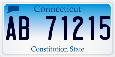 CT license plate AB71215