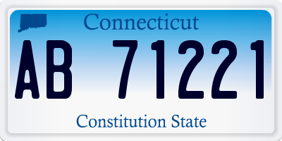 CT license plate AB71221