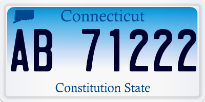 CT license plate AB71222
