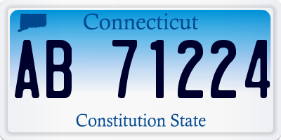 CT license plate AB71224