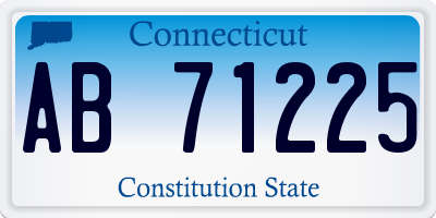 CT license plate AB71225