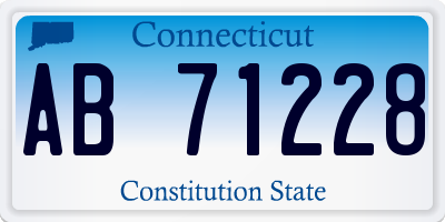 CT license plate AB71228