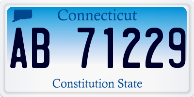 CT license plate AB71229