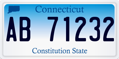 CT license plate AB71232