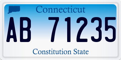 CT license plate AB71235