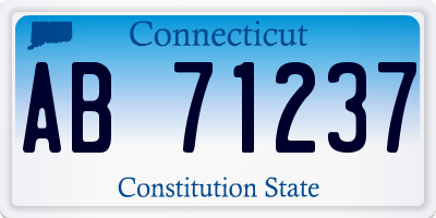 CT license plate AB71237