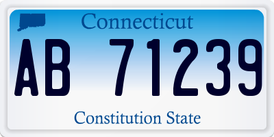 CT license plate AB71239