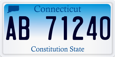 CT license plate AB71240