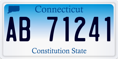 CT license plate AB71241
