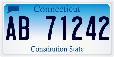 CT license plate AB71242