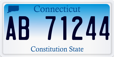 CT license plate AB71244