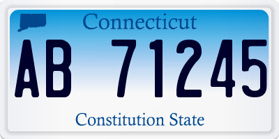 CT license plate AB71245