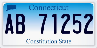 CT license plate AB71252