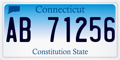 CT license plate AB71256