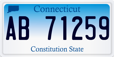 CT license plate AB71259