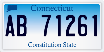 CT license plate AB71261